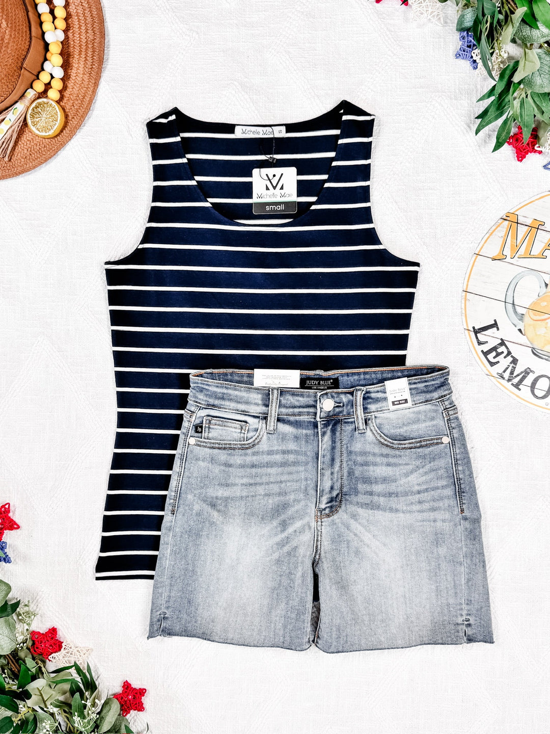 IN STOCK Tiffany Tank - Navy and White Stripes FINAL SALE