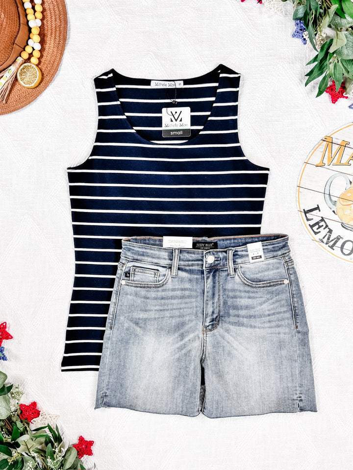IN STOCK Tiffany Tank - Navy and White Stripes FINAL SALE
