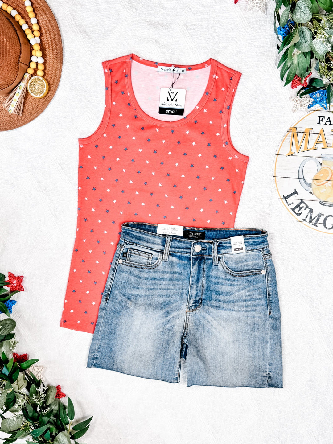 IN STOCK Ava Tank - Red Freedom Stars FINAL SALE