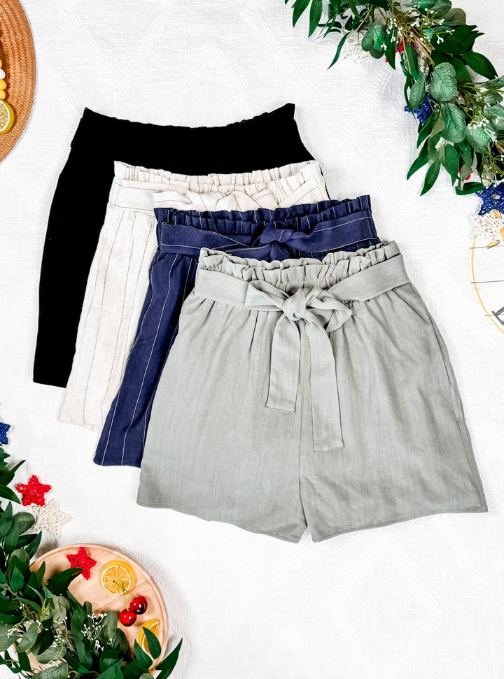 IN STOCK Libby Linen Shorts - Cream