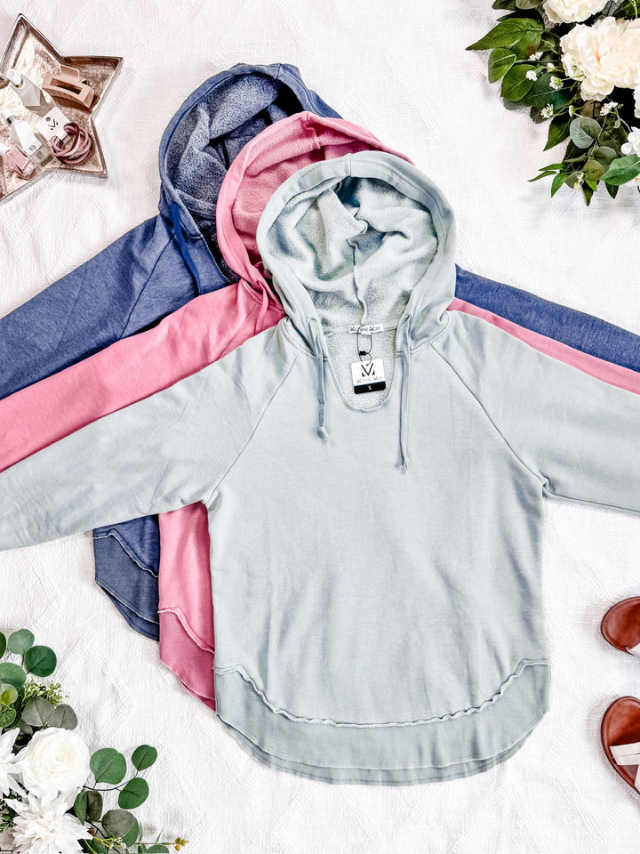 IN STOCK Vintage Wash Beach Hoodie - Seabreeze FINAL SALE