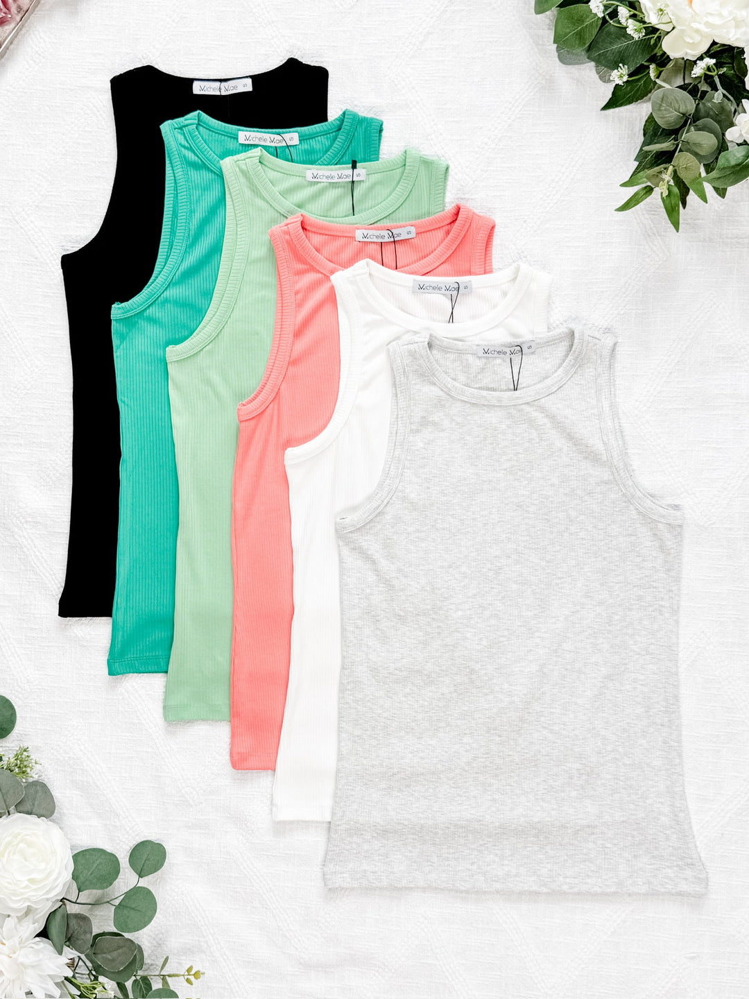 IN STOCK Tara Ribbed Tank - Lime FINAL SALE