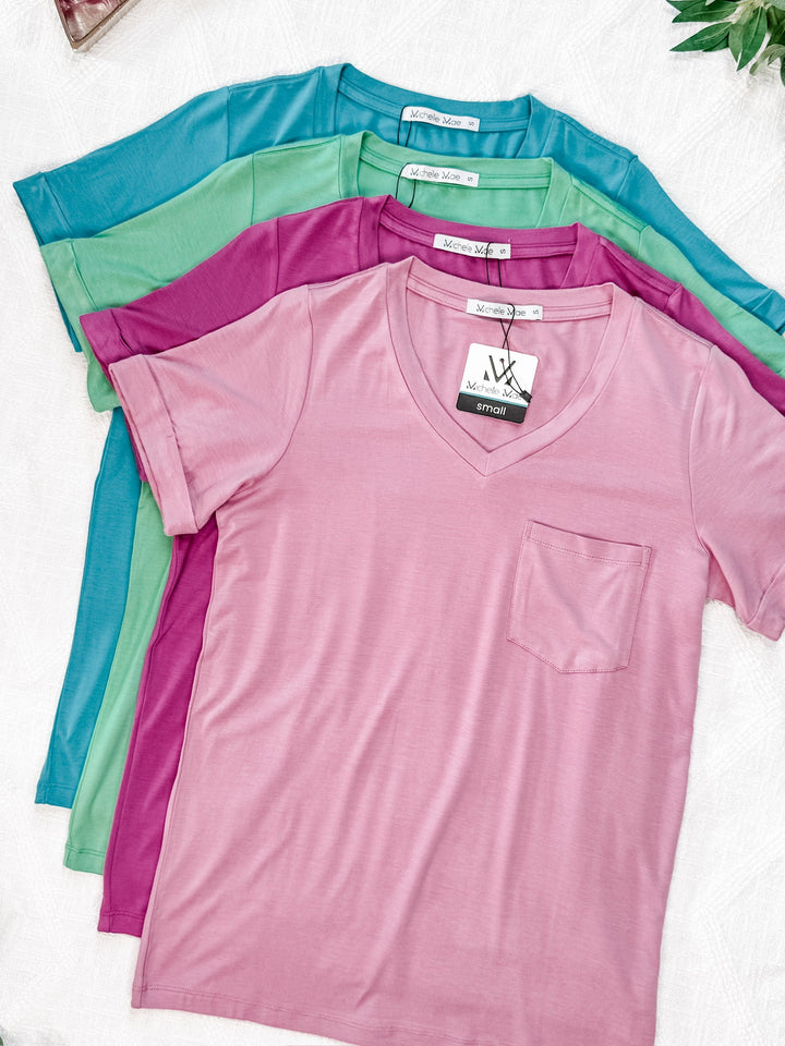 IN STOCK Sophie Pocket Tee - Mint FINAL SALE
