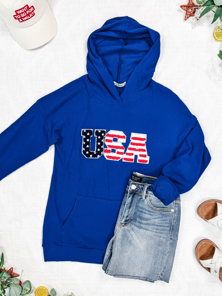 IN STOCK Corrine Hoodie - Royal Blue USA FINAL SALE