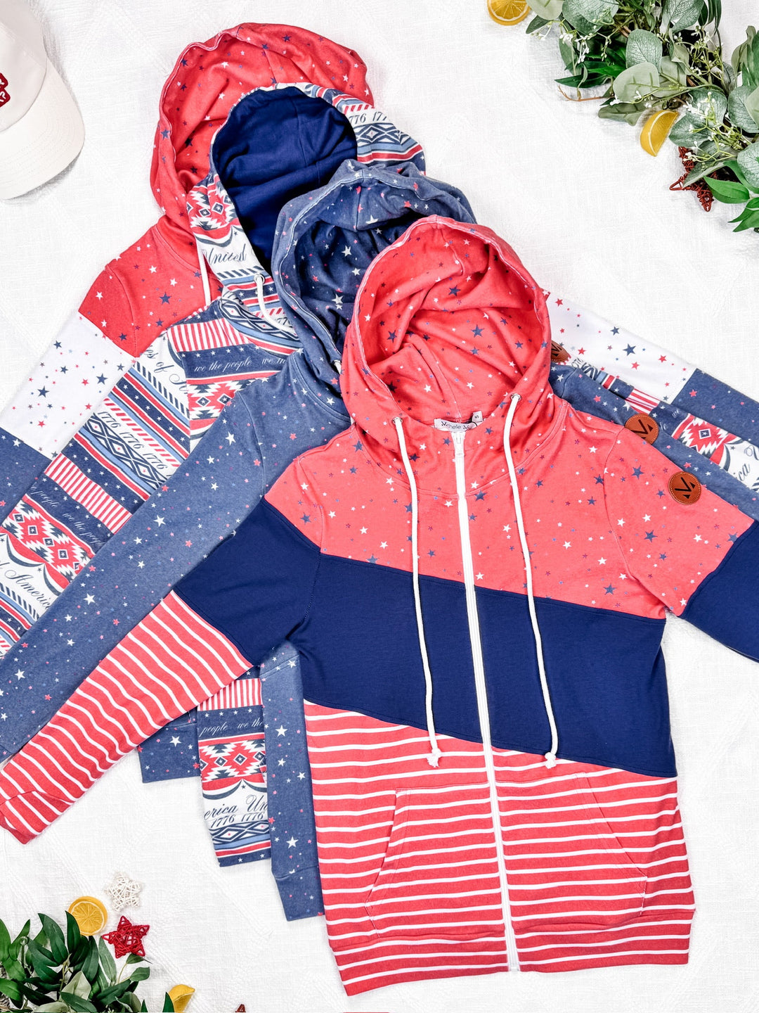 IN STOCK Colorblock Fullzip - Liberty Stars Trio