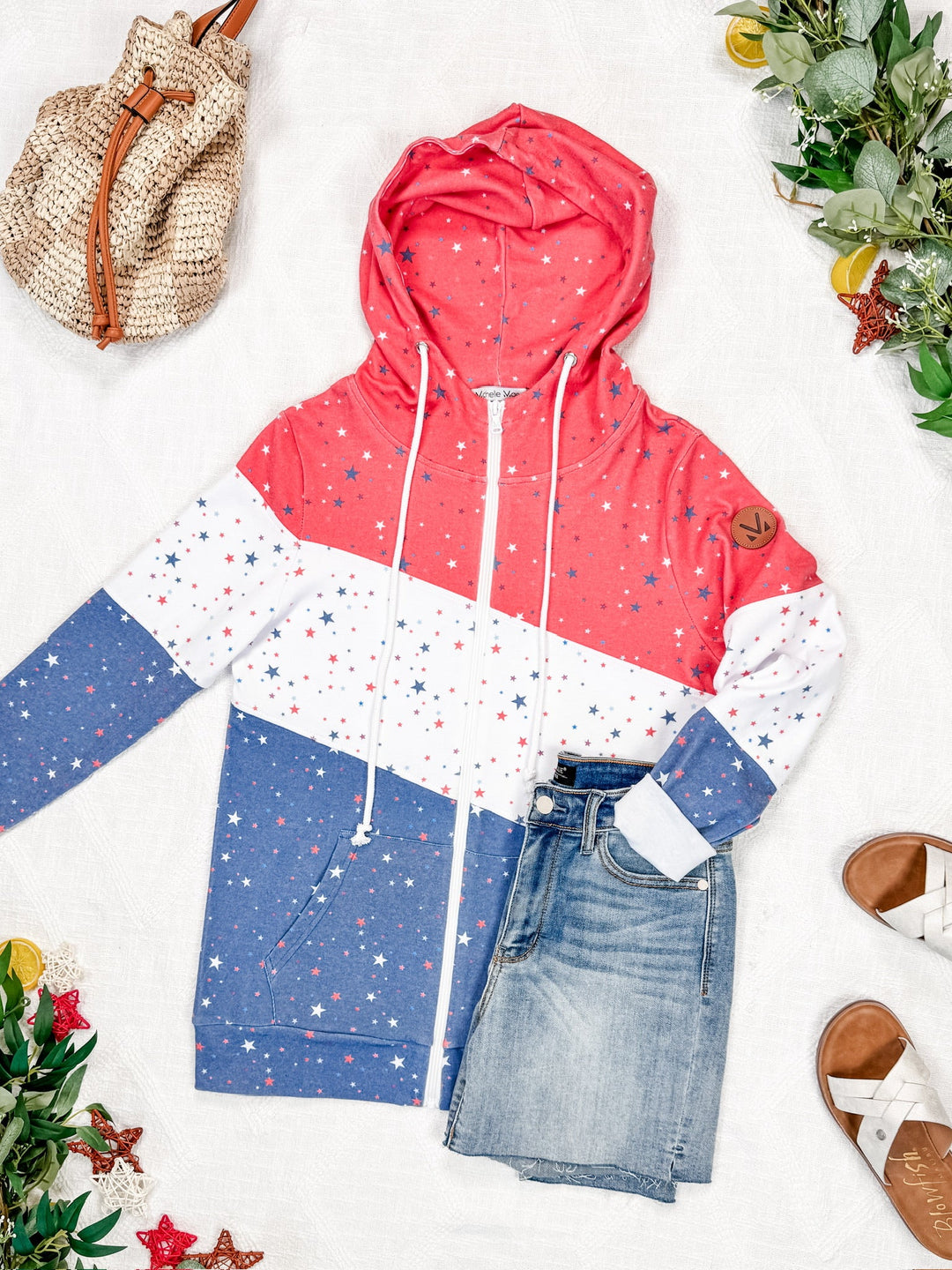 IN STOCK Colorblock Fullzip - Liberty Stars Trio