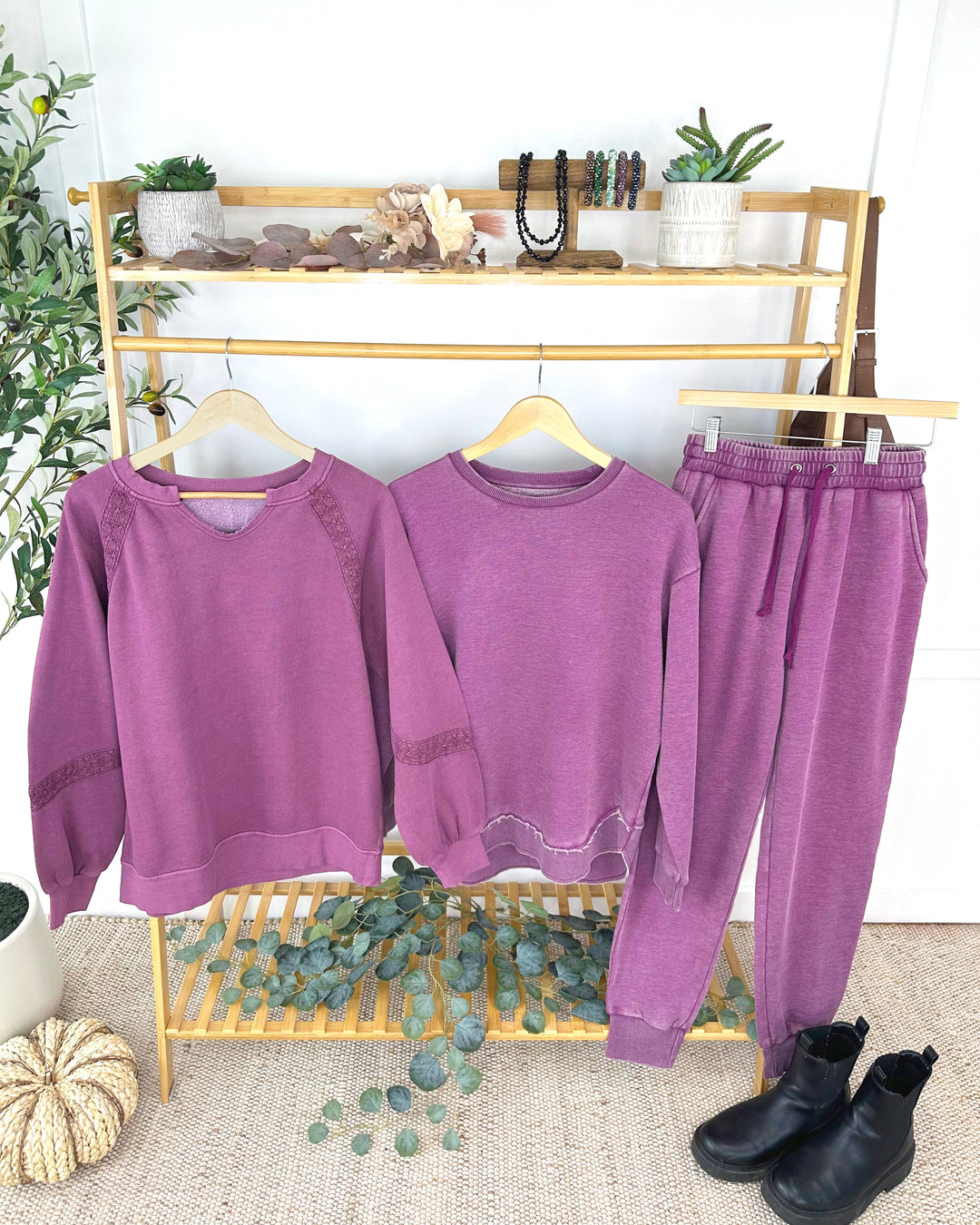 IN STOCK Vintage Wash Pullover - Purple