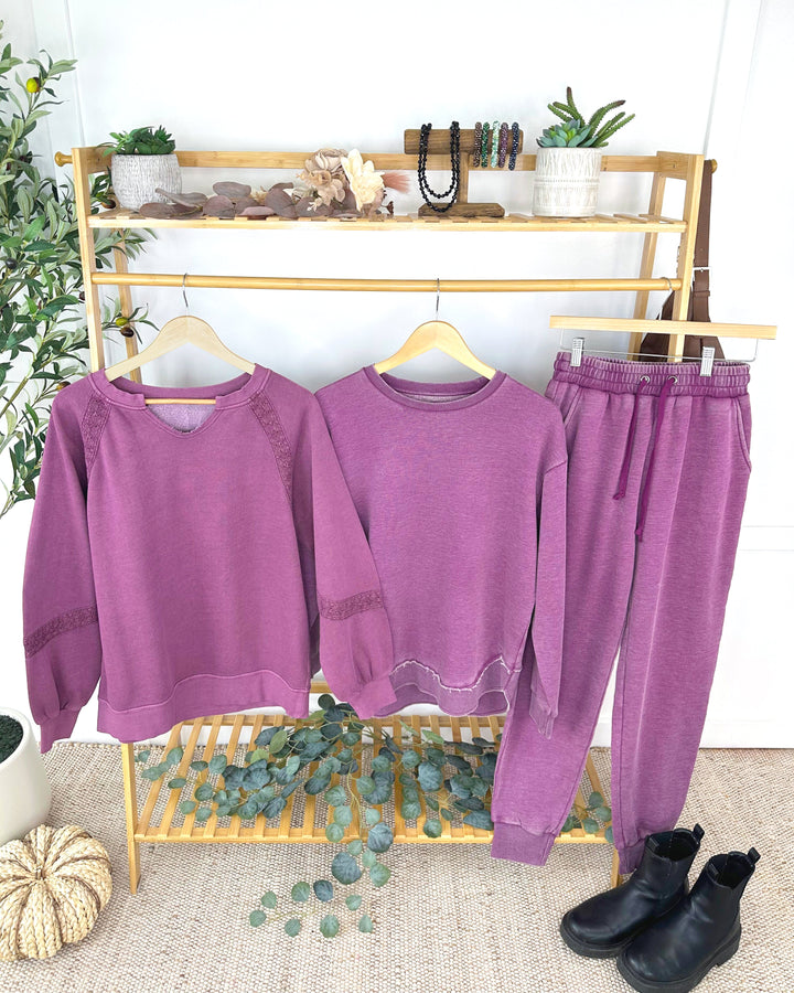 IN STOCK Vintage Wash Pullover - Purple