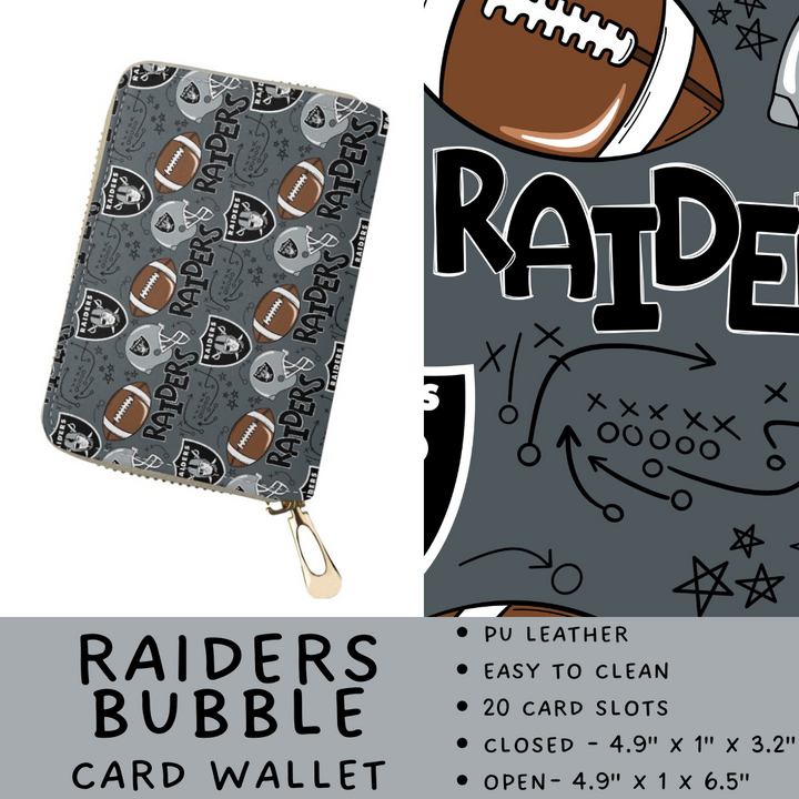 Batch #420 - End Zone Gear - Closes 9/26 - ETA mid Nov - Raiders Bubble Card Wallet