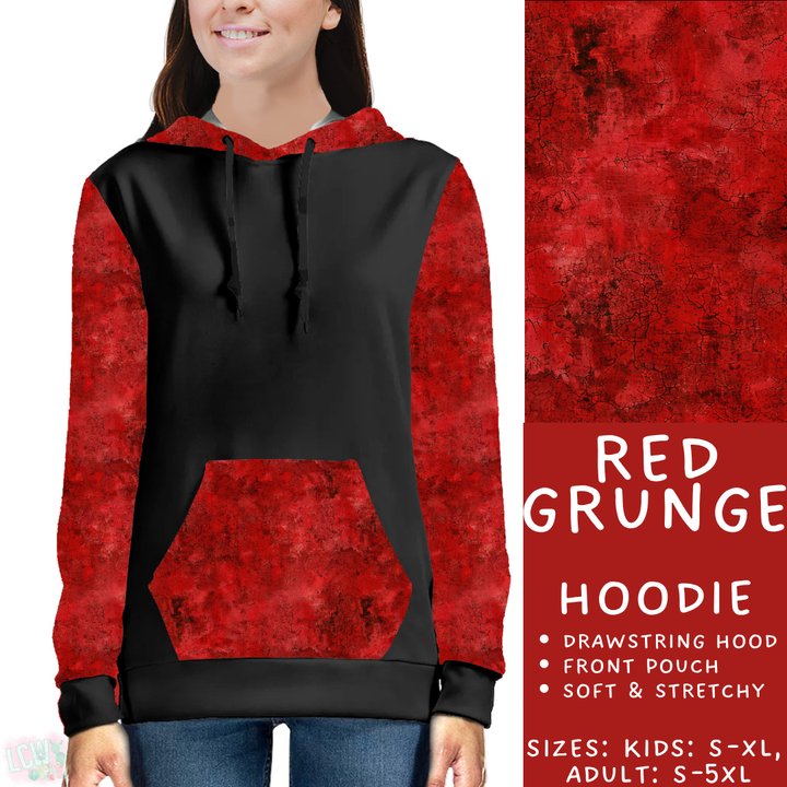 Batch #441 - Color Grunge - Closes 11/3 - ETA mid Dec - Red Grunge Hoodie