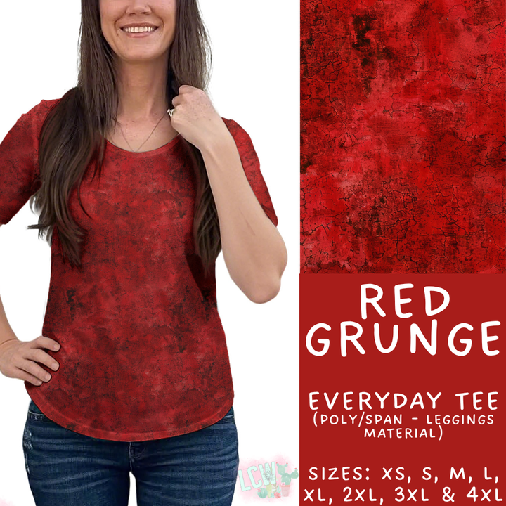Batch #441 - Color Grunge - Closes 11/3 - ETA mid Dec - Red Grunge Everyday Tee