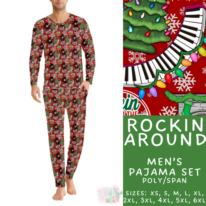 Batch #412 - Christmas Family Pajamas 2 - Closes 9/12 - ETA late October - Rockin Around Men's Pajama Set