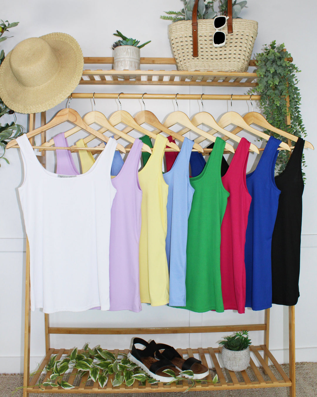 IN STOCK Rachel Ribbed Tank - Kelly Green