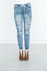Rubies & Honey Hi-Rise Distressed Denim Joggers