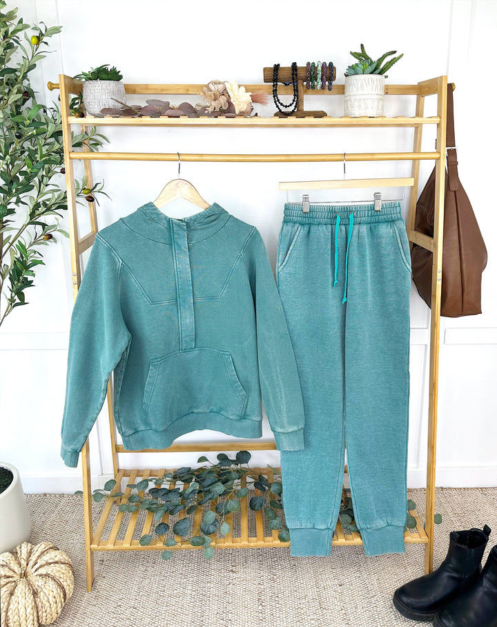 IN STOCK Ryker Vintage Wash Hoodie- Teal