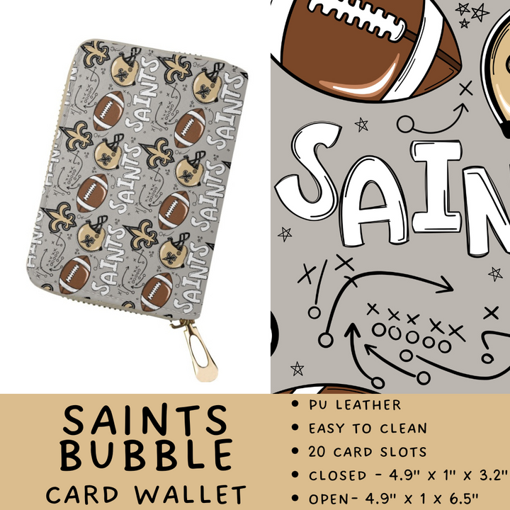 Batch #420 - End Zone Gear - Closes 9/26 - ETA mid Nov - Saints Bubble Card Wallet