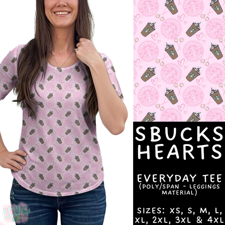 Batch #408 - Fun Run 14 - Closes 9/5 - ETA mid/late October - SBucks Hearts Everyday Tee