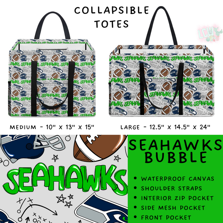 Batch #420 - End Zone Gear - Closes 9/26 - ETA mid Nov - Seahawks Bubble Collapsible Tote