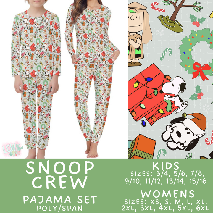 Batch #412 - Christmas Family Pajamas 2 - Closes 9/12 - ETA late October - Snoop Crew Women's & Kid's Pajama Set