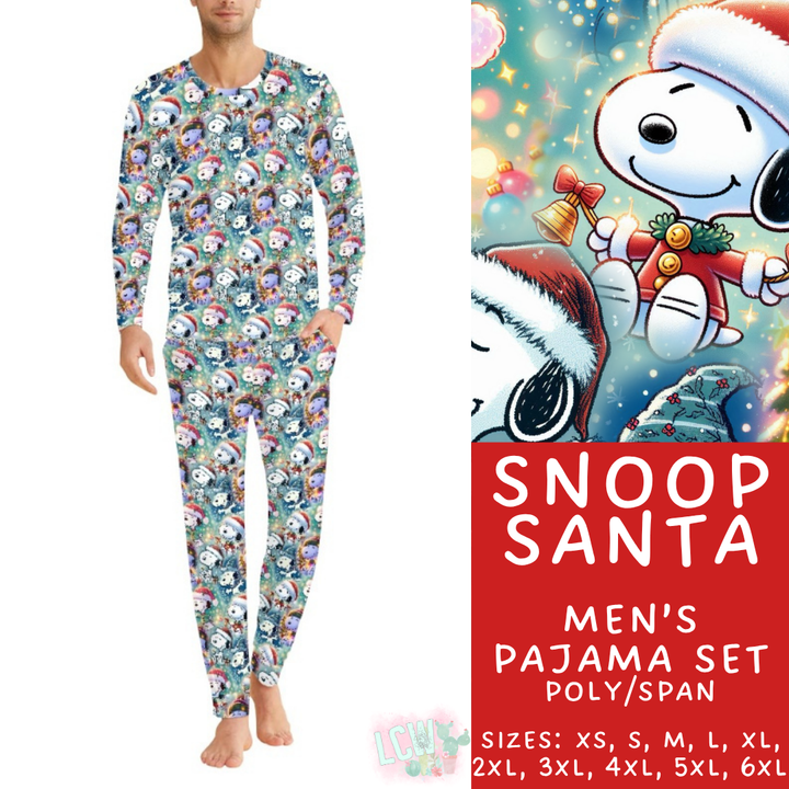 Batch #431 - Character Christmas Pajamas - Closes 10/16 - ETA late Nov - Snoop Santa Men's Pajama Set