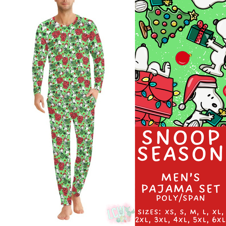 Batch #431 - Character Christmas Pajamas - Closes 10/16 - ETA late Nov - Snoop Season Men's Pajama Set