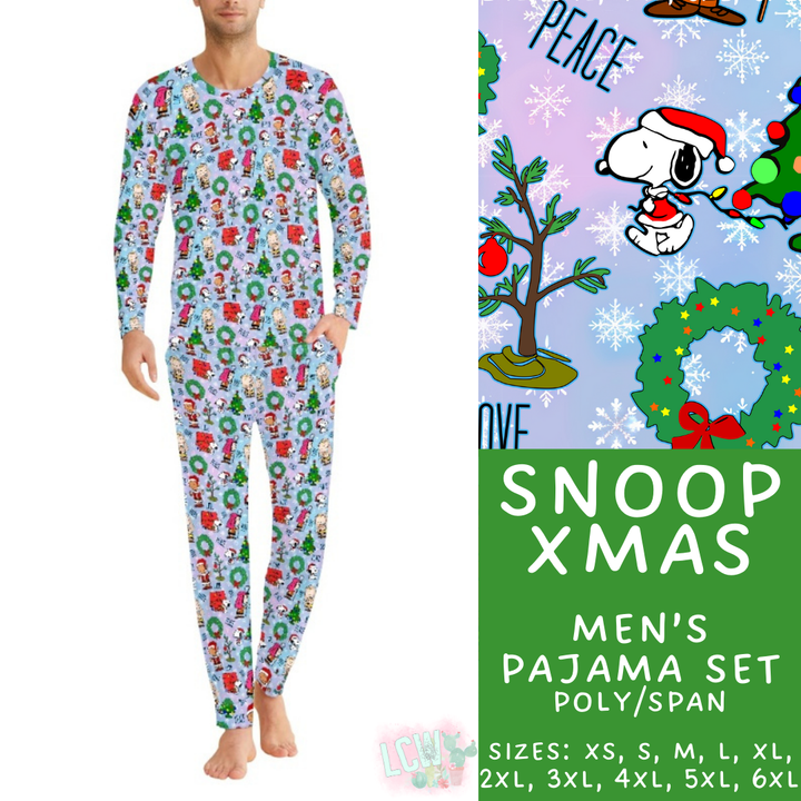 Batch #412 - Christmas Family Pajamas 2 - Closes 9/12 - ETA late October - Snoop Xmas Men's Pajama Set
