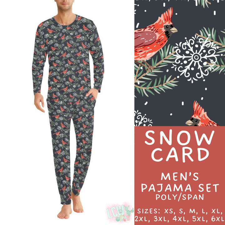 Batch #412 - Christmas Family Pajamas 2 - Closes 9/12 - ETA late October - Snow Card Men's Pajama Set