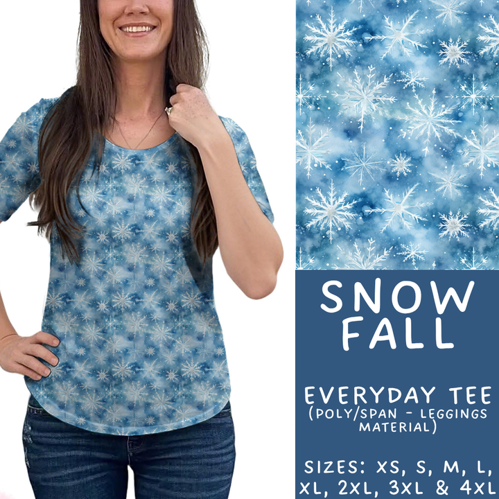 Batch #439 - Winter Watercolor 2 - Closes 10/30 - ETA mid Dec - Snow Fall Everyday Tee