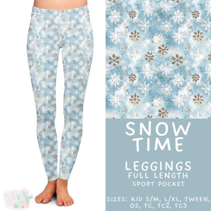 Batch #439 - Winter Watercolor 2 - Closes 10/30 - ETA mid Dec - Snow Time Full Length Leggings