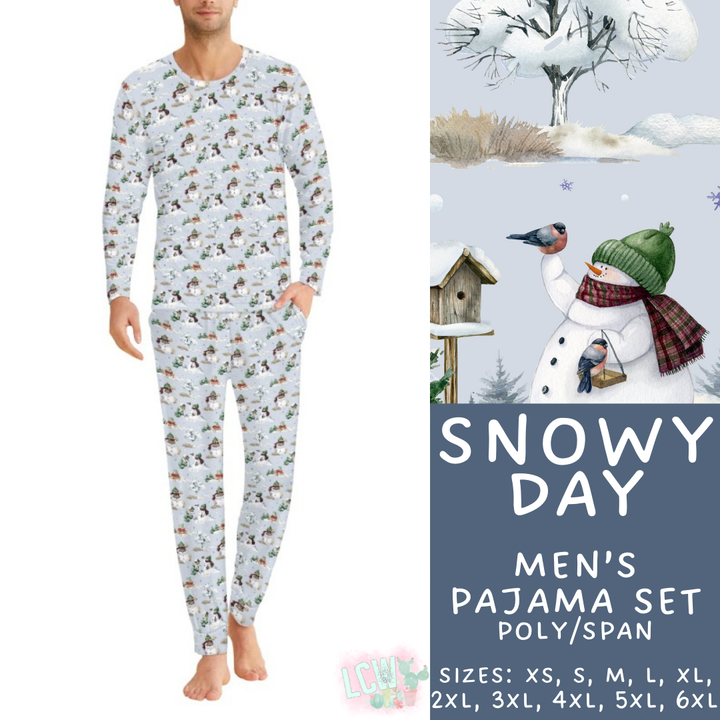 Batch #425 - Winter Family Pajamas - Closes 10/6 - ETA late Nov - Snowy Day Men's Pajama Set