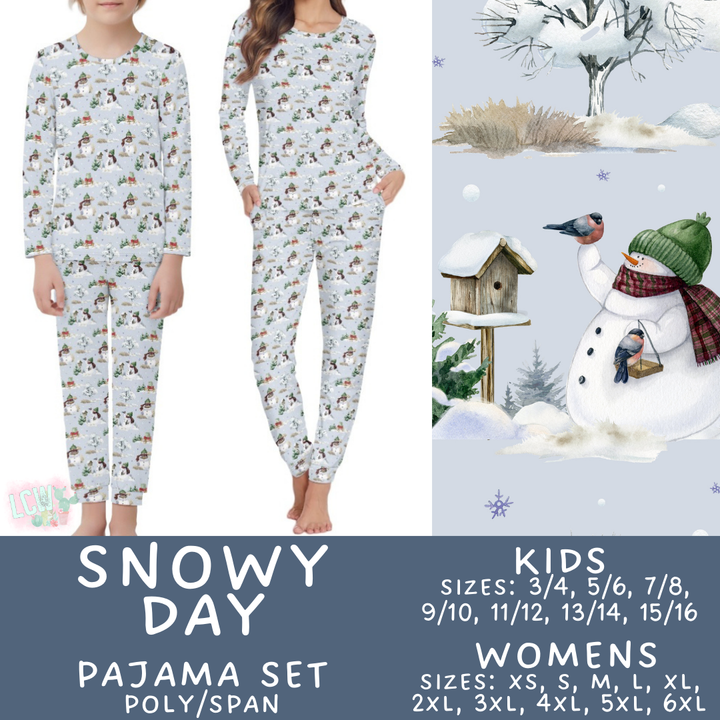 Batch #425 - Winter Family Pajamas - Closes 10/6 - ETA late Nov - Snowy Day Women's & Kid's Pajama Set