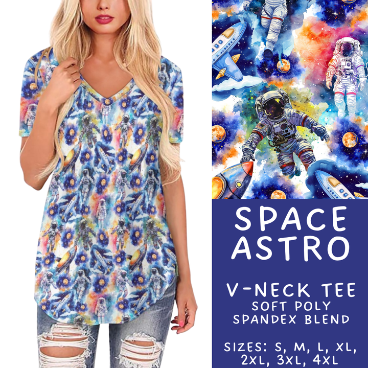 Batch #408 - Fun Run 14 - Closes 9/5 - ETA mid/late October - Space Astro V-Neck Tee