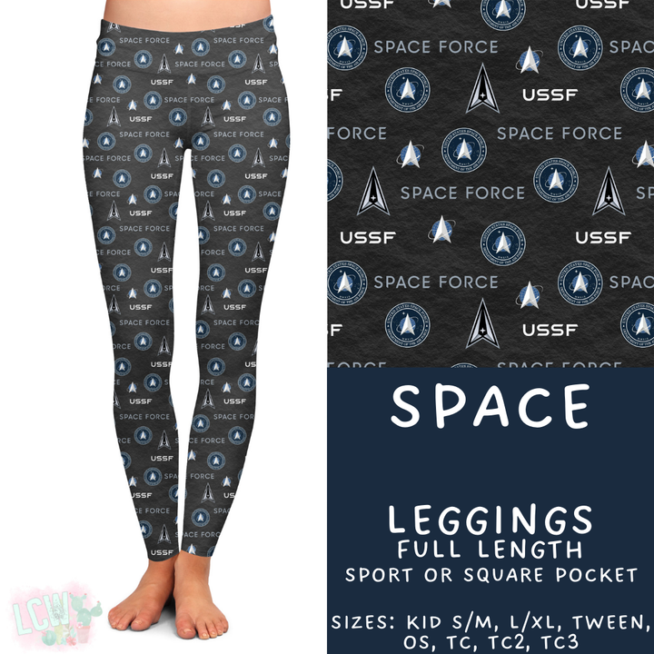 Batch #414 - Military 2 Collection - Closes 9/17 - ETA early Nov - Space Full Length Leggings