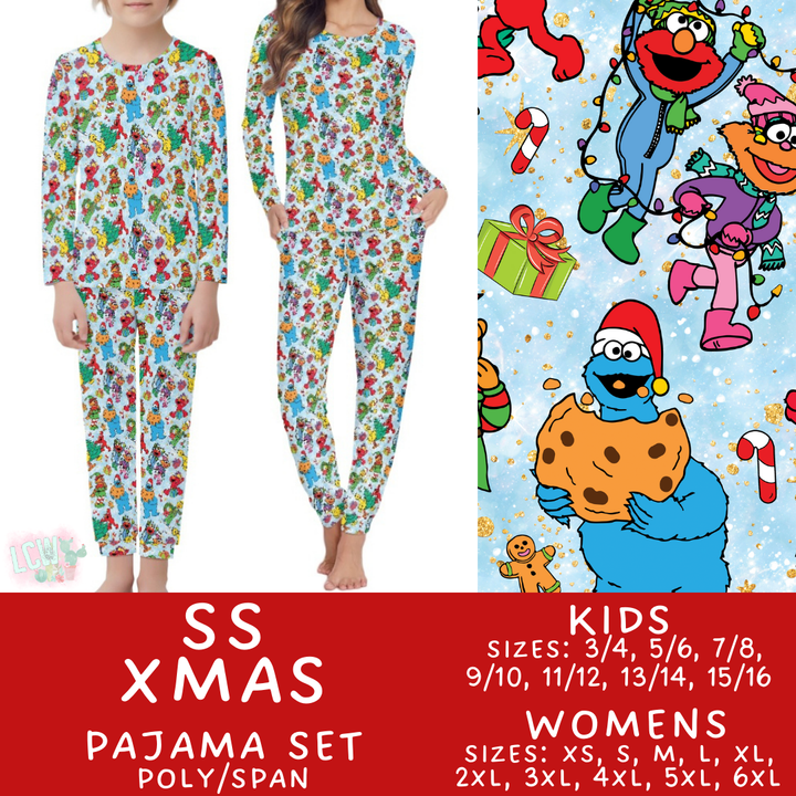 Batch #412 - Christmas Family Pajamas 2 - Closes 9/12 - ETA late October - SS Xmas Women's & Kid's Pajama Set