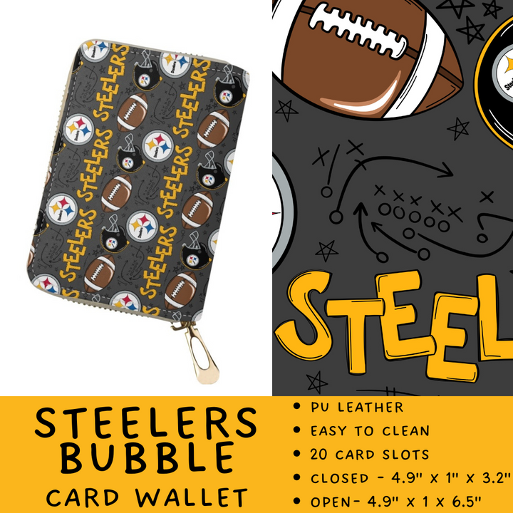 Batch #420 - End Zone Gear - Closes 9/26 - ETA mid Nov - Steelers Bubble Card Wallet