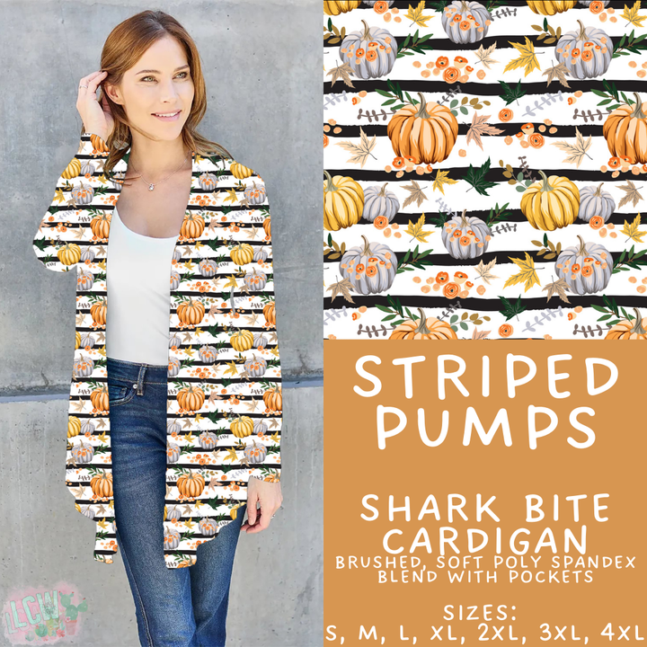 Batch #407 - Fall Fun 2 - Closes 9/4 - ETA mid/late October - Striped Pumps Cardigan