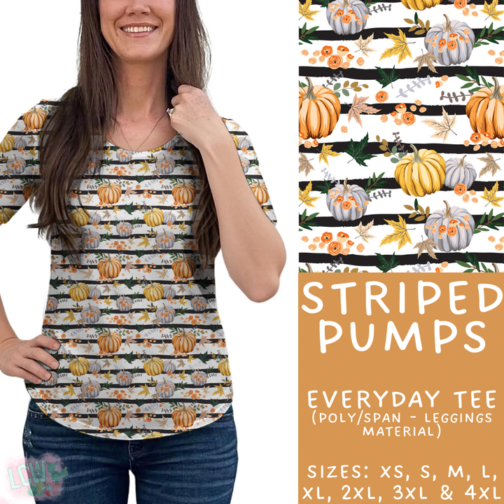 Batch #407 - Fall Fun 2 - Closes 9/4 - ETA mid/late October - Striped Pumps Everyday Tee