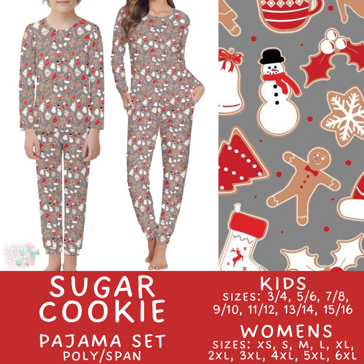 Batch #412 - Christmas Family Pajamas 2 - Closes 9/12 - ETA late October - Sugar Cookie Women's & Kid's Pajama Set