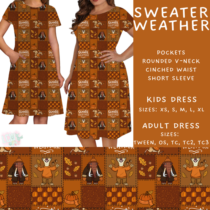 Batch #409 - Character Fall 2 - Closes 9/8 - ETA late October - Sweater Weather Womens & Girls Dresses
