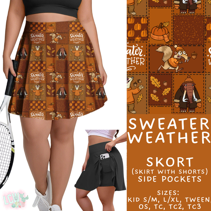 Batch #409 - Character Fall 2 - Closes 9/8 - ETA late October - Sweater Weather Skort