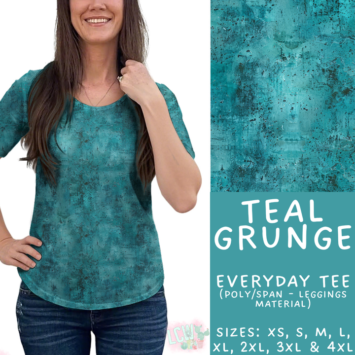 Batch #441 - Color Grunge - Closes 11/3 - ETA mid Dec - Teal Grunge Everyday Tee