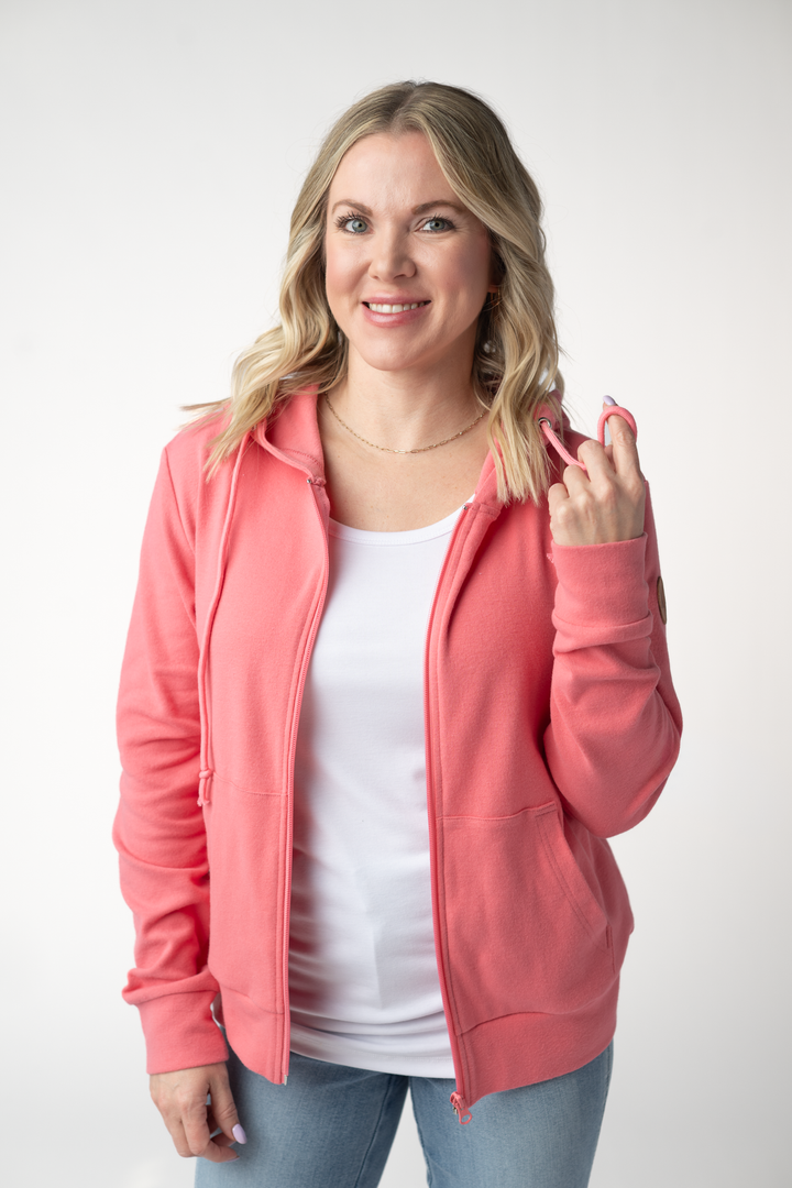 IN STOCK Fullzip Hoodie - Sunkissed Coral