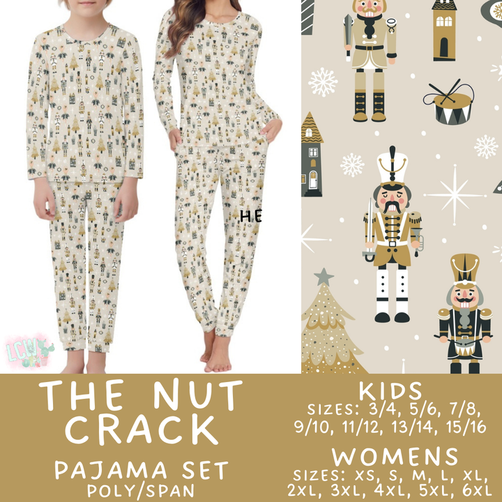 Batch #412 - Christmas Family Pajamas 2 - Closes 9/12 - ETA late October - The Nut Crack Women's & Kid's Pajama Set