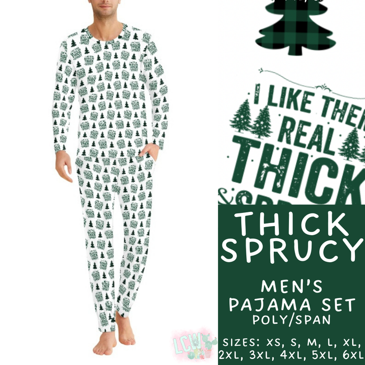 Batch #412 - Christmas Family Pajamas 2 - Closes 9/12 - ETA late October - Thick Sprucy Men's Pajama Set