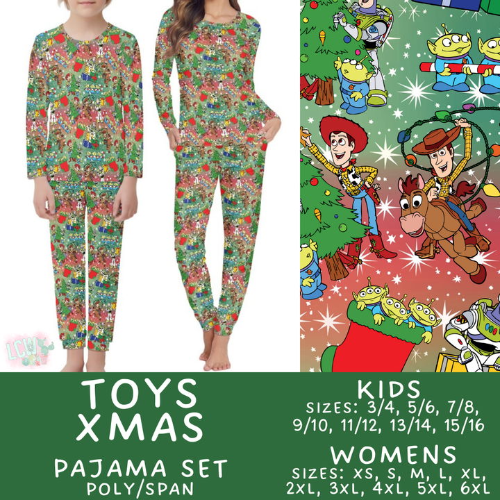 Batch #412 - Christmas Family Pajamas 2 - Closes 9/12 - ETA late October - Toys Xmas Women's & Kid's Pajama Set