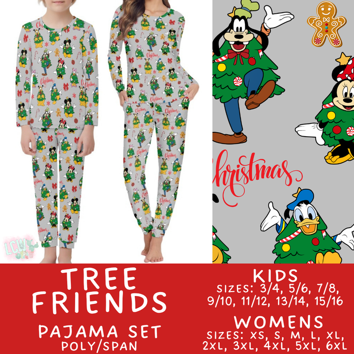 Batch #430 - Magical Christmas Family Pajamas - Closes 10/15 - ETA late Nov - Tree Friends Women's & Kid's Pajama Set