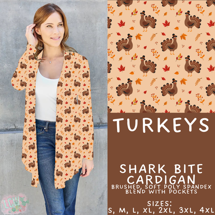 Batch #407 - Fall Fun 2 - Closes 9/4 - ETA mid/late October - Turkeys Cardigan