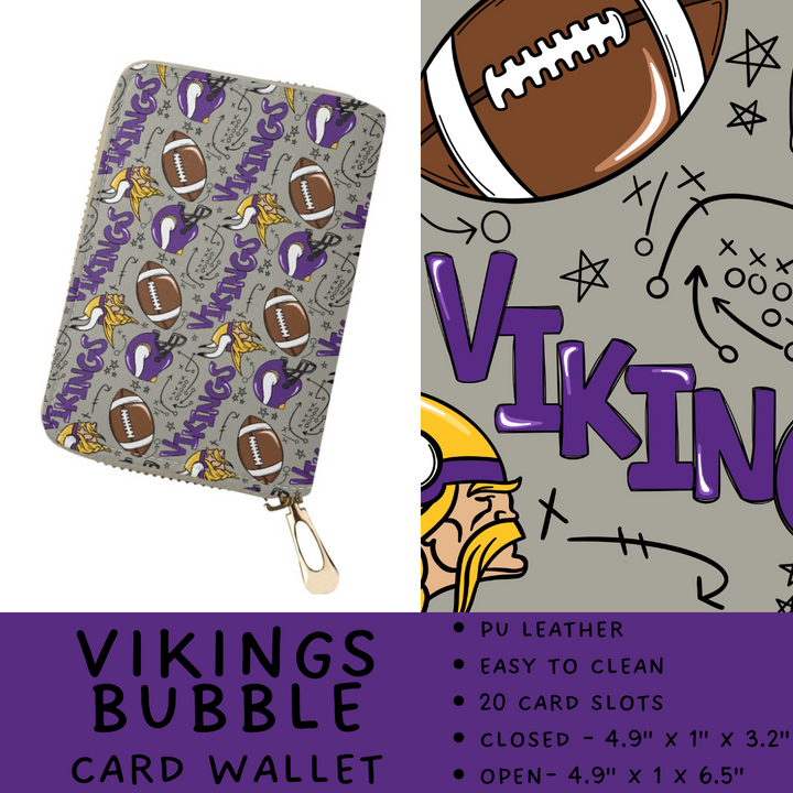 Batch #420 - End Zone Gear - Closes 9/26 - ETA mid Nov - Vikings Bubble Card Wallet