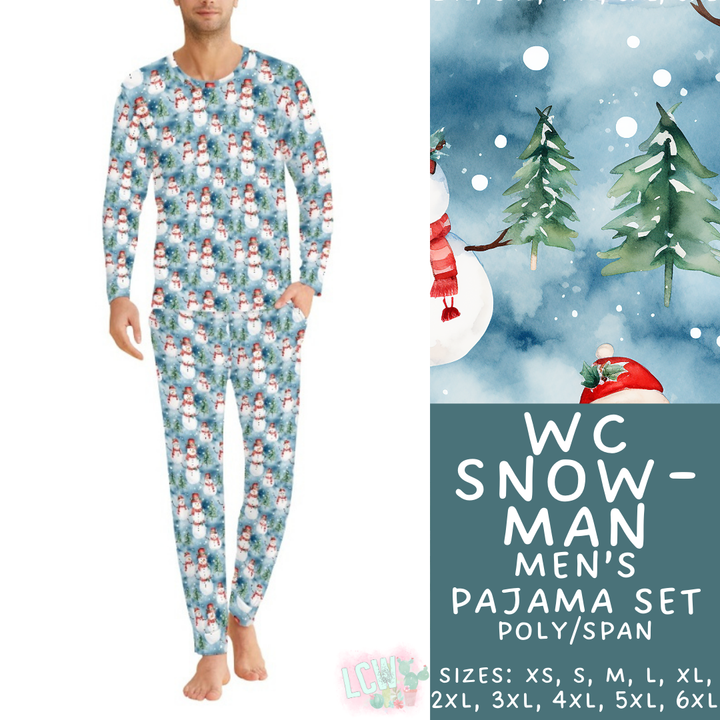 Batch #412 - Christmas Family Pajamas 2 - Closes 9/12 - ETA late October - WC Snowman Men's Pajama Set
