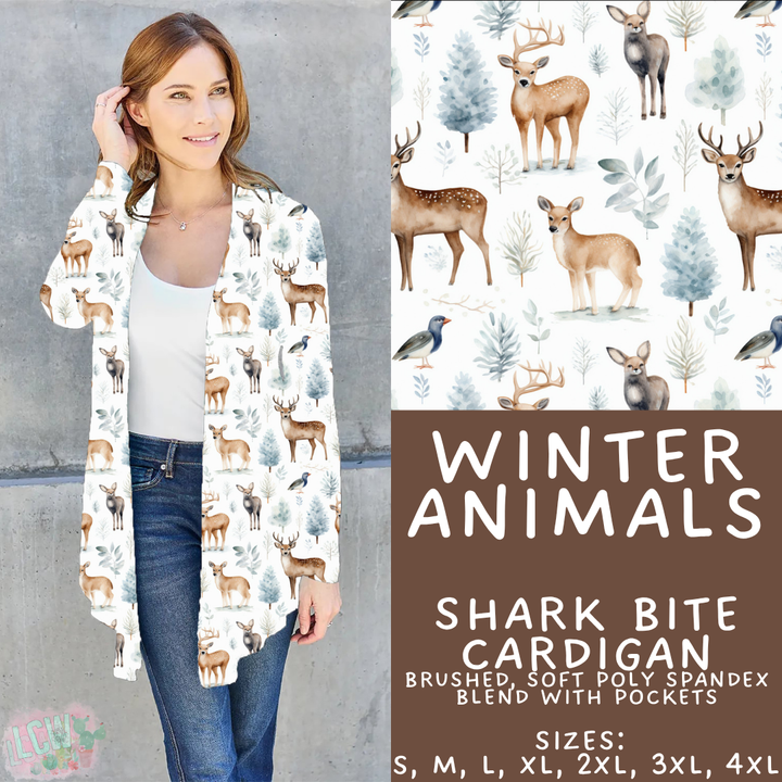 Batch #439 - Winter Watercolor 2 - Closes 10/30 - ETA mid Dec - Winter Animals Cardigan